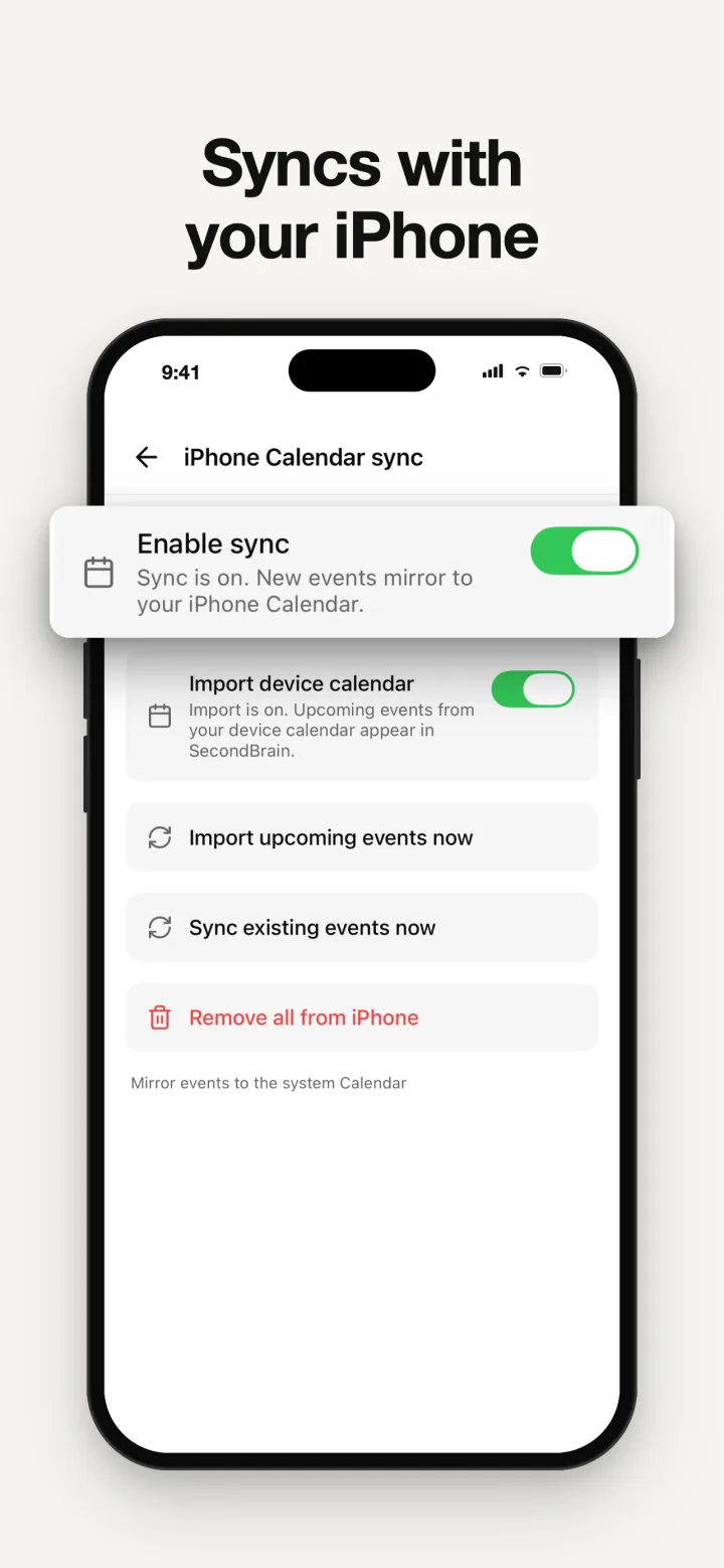 Two-way sync with the iPhone Calendar